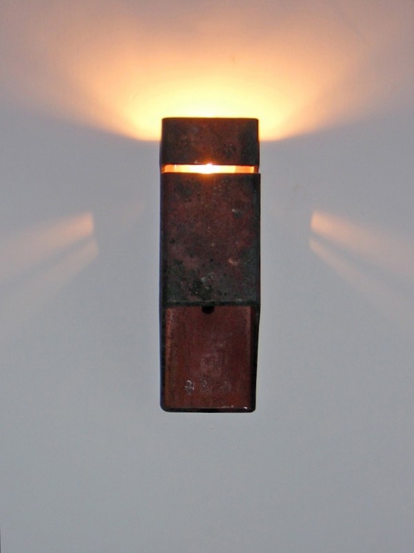 lampara pared, aplique de hierro