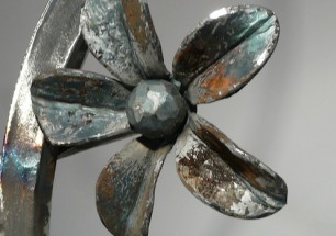 cabezal "flor", de hierro forjado